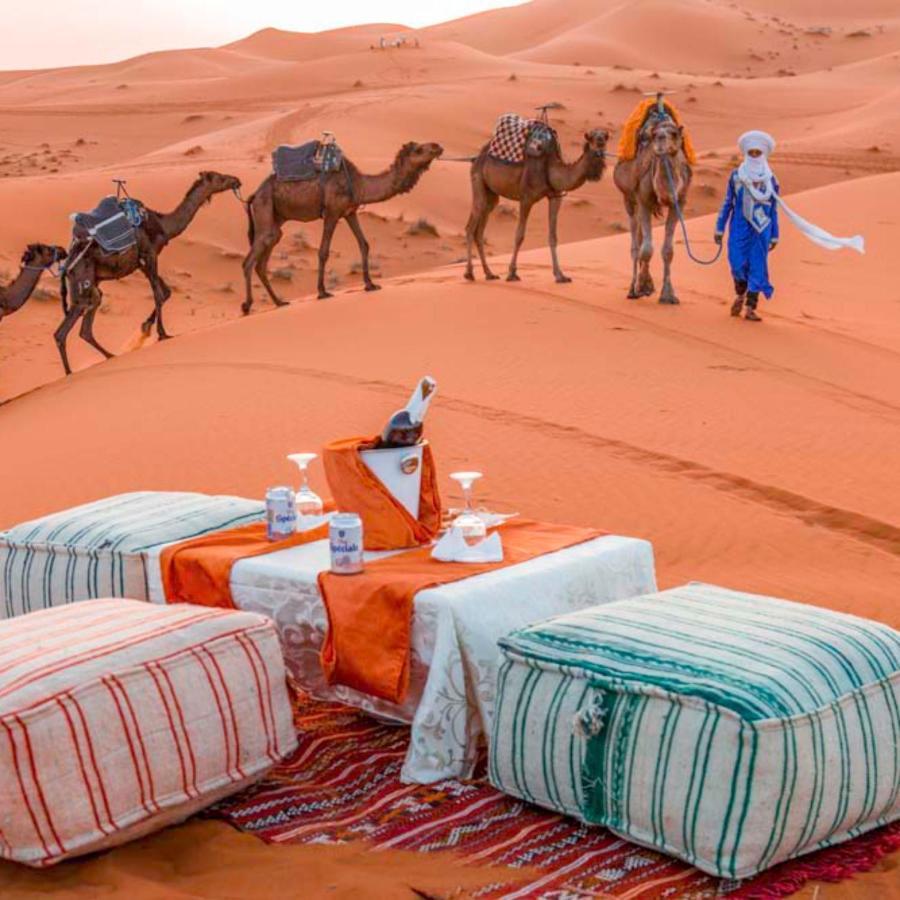 Erg Chebbi Camel Trek Camp Hotel เมอร์ซูกา ภายนอก รูปภาพ